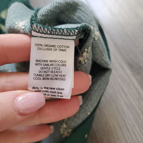 Toad and Co Dress Women's Small Green Print Organic Cotton Sleeveless Sun Dress - Picture 12 of 12